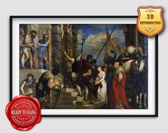 Titian Ecce Homo Giclee Print with Texture Gel – Framed Canvas or Paper