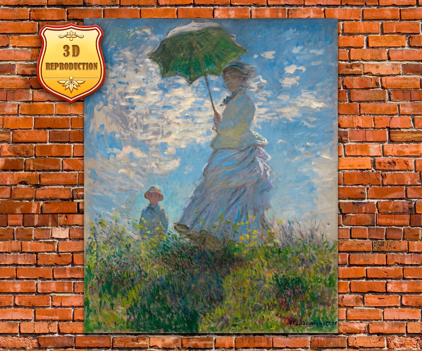 Four poplars by Claude Monet Giclee Fine Art Print Repro on Canvas