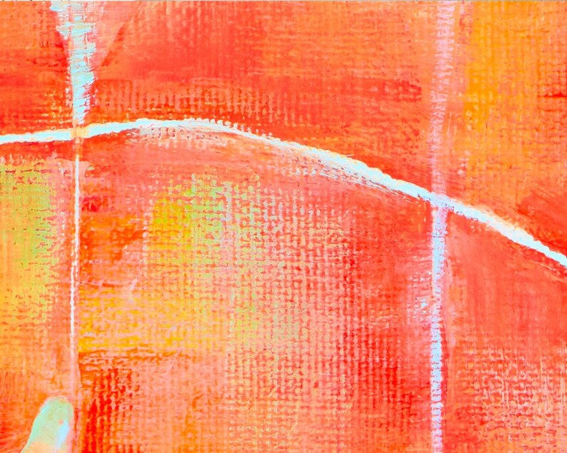 Rolands Krisjanis Orange Dreams Giclee Print Reproduction Painting Large Size Canvas Paper Abstract Wall Art Poster Ready to Hang Frame