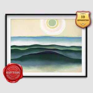 Georgia O'Keeffe Sun Water Maine Giclee Print Reproduction Painting Large Size Canvas Paper Wall Art Poster Ready to Hang Framed Print