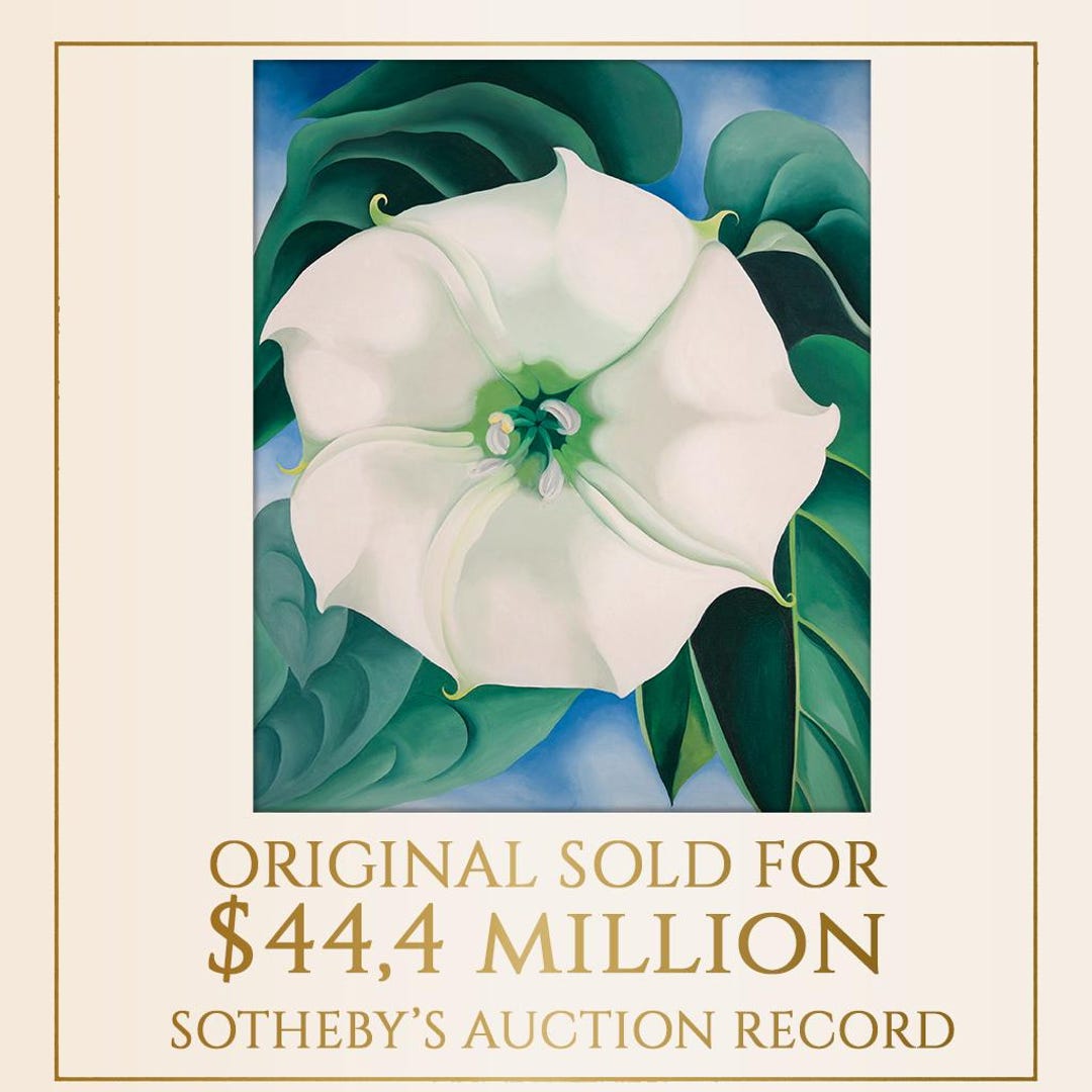 Original Sold for 44.4 Million Auction Record Georgia O'keeffe