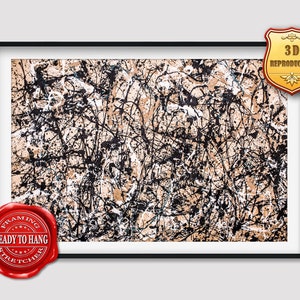 Jackson Pollock Autumn Rhythm Number 30 Giclee Print Reproduction Painting Large Size Canvas Paper Wall Art Framed Poster Ready to Hang