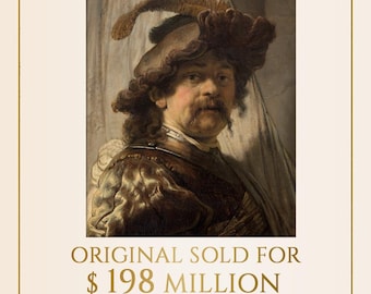 Rembrandt The Standard Bearer Fine Art Print Museum Quality Reproduction Original Sold for 198 Million Auction Record