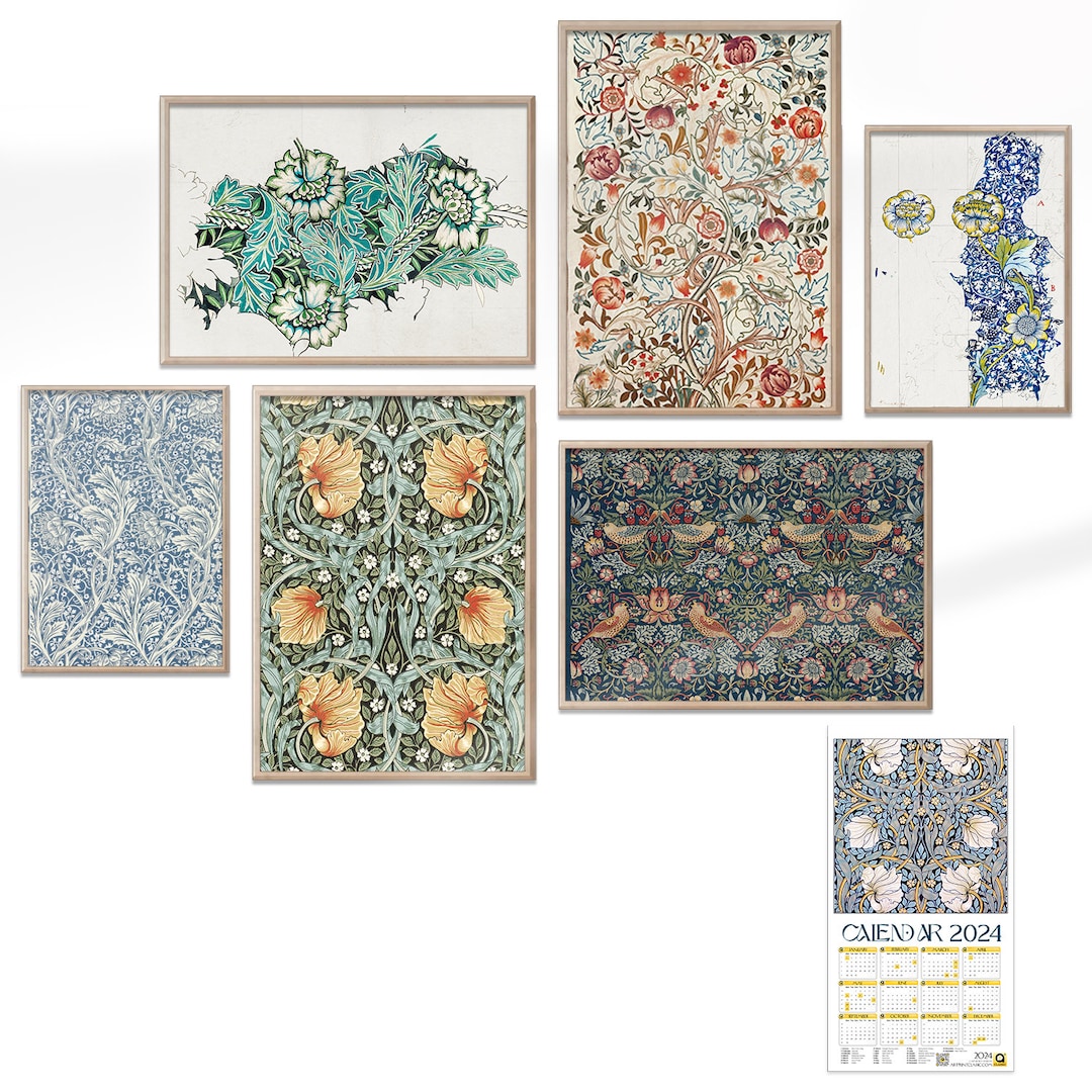 Set of 6. A 3 42x30cm-4, A30х21cm-2 William Morris Giclee Print ...