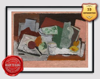 Arshile Gorky Still Life Giclee Print Texture Gel Reproduction Painting Large Size Canvas Paper Wall Art Poster Ready to Hang Framed Print