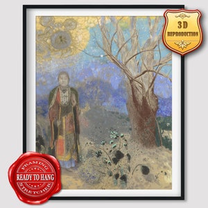 Odilon Redon: The Buddha Giclee Print with Texture Gel, Ready to Hang