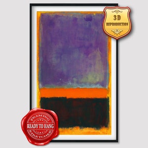 Mark Rothko Untitled Giclee Print Texture Gel Reproduction Painting Large Size Canvas Paper Wall Art Poster Ready to Hang Framed Print