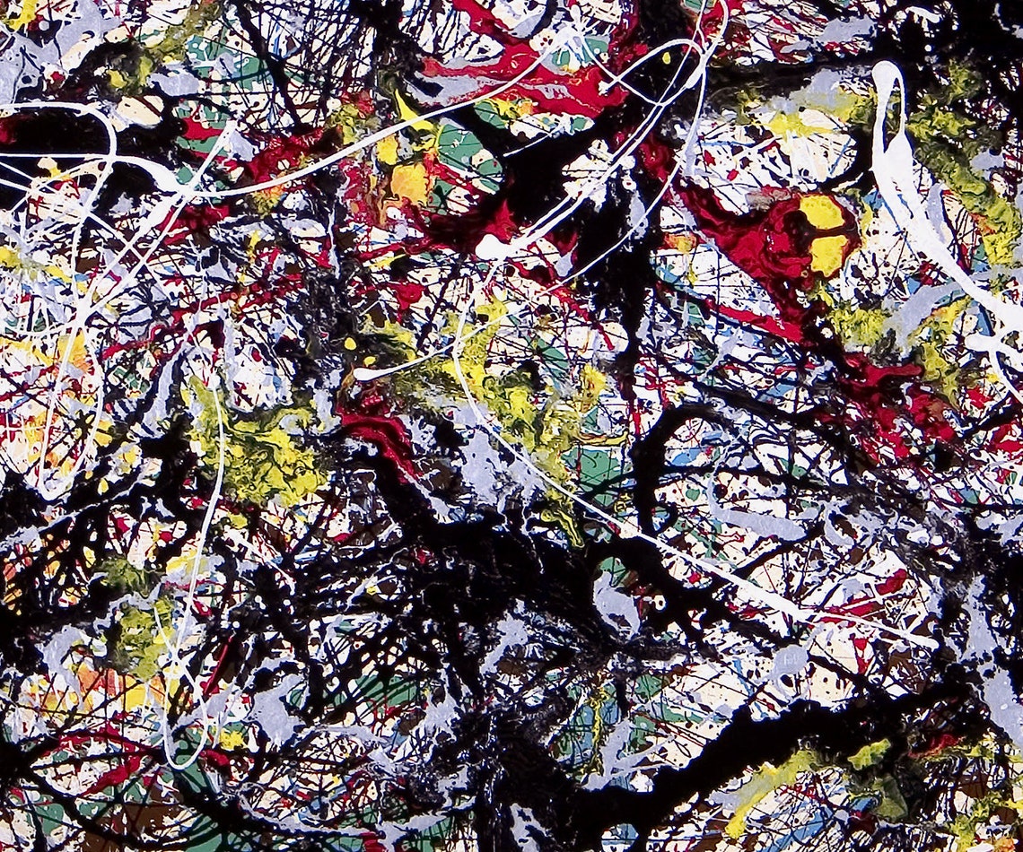 Jackson Pollock Number 34 Giclee Print Texture Gel Etsy