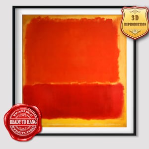 Mark Rothko No 12 Giclee Print Texture Gel Reproduction Painting Large Size Canvas Paper Wall Art Poster Ready to Hang Framed Print