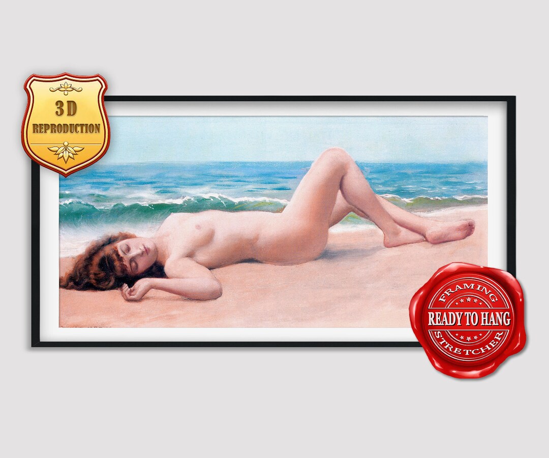 John William Godward Nude on the Beach Giclee Print Reproduction Painting Large Size Canvas Paper Wall Art Poster Ready to Hang Framed Print - Etsy Japan
