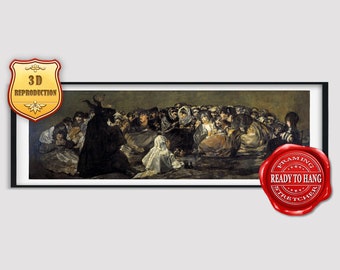 Francisco Goya Witches' Sabbath The Great He-Goat Giclee Print Reproduction Painting Large Size Canvas Paper Wall Art Poster Ready to Hang