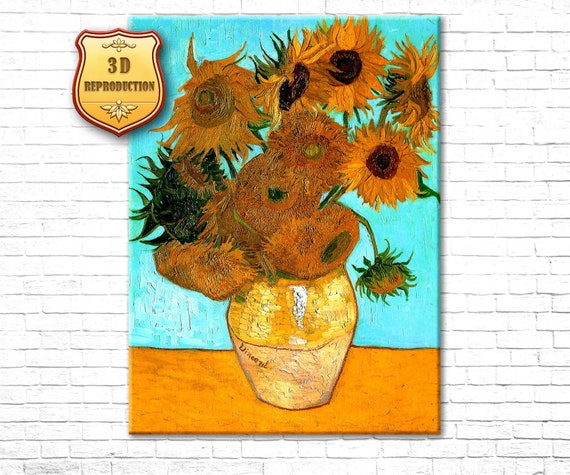 Vincent Van Gogh Vase With Twelve Sunflowers Giclee Print Etsy