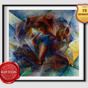 Umberto Boccioni Dynamism of a Soccer Player Giclee Print Reproduction Painting Large Size Canvas Paper Wall Art Framed Poster Ready to Hang