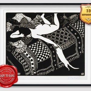 Felix Vallotton Laziness Giclee Print Texture Gel Reproduction Painting Large Size Canvas Paper Wall Art Poster Ready to Hang Framed Print
