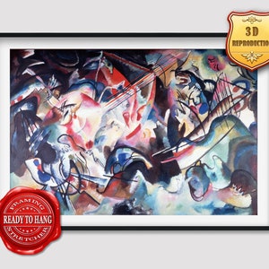 Wassily Kandinsky Composition VI Giclee Print Reproduction Painting Large Size Canvas Paper Wall Art Poster Ready to Hang Framed Print