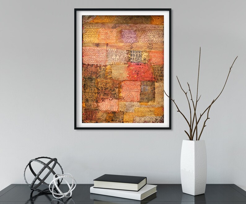 Paul Klee Villas Florentines Giclee Print Reproduction Painting Large Size Canvas Paper Wall Art Poster Ready to Hang Framed Print