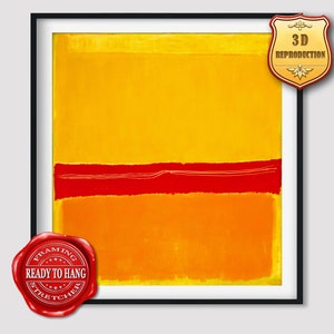 Mark Rothko No 5/No 22 Giclee Print Texture Gel Reproduction Painting Large Size Canvas Paper Wall Art Poster Ready to Hang Framed Print