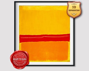 Mark Rothko No 5/No 22 Giclee Print Texture Gel Reproduction Painting Large Size Canvas Paper Wall Art Poster Ready to Hang Framed Print