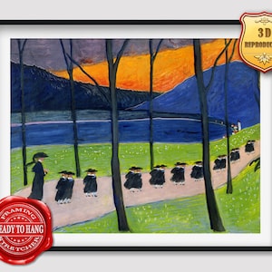 Marianne von Werefkin Autumn Giclee Print Reproduction Painting Large Size Canvas Paper Wall Art Poster Ready to Hang Framed Print
