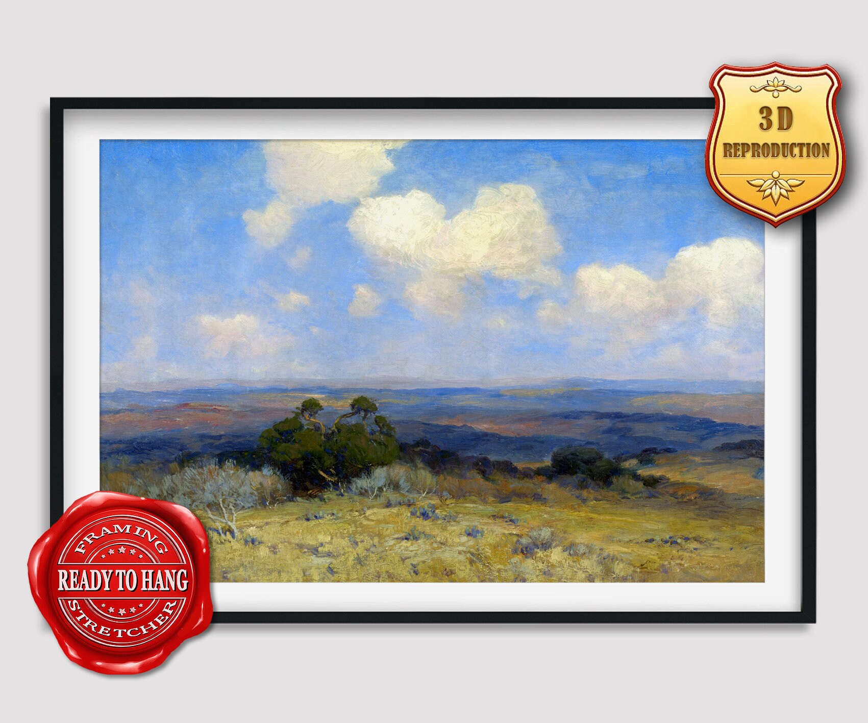 Robert Julian Onderdonk Texas Cactus In Bloom Giclee Print Reproduction Painting Large Size Canvas Paper Wall Art Poster Ready To Hang Frame Art Collectibles Giclee Vadel Com