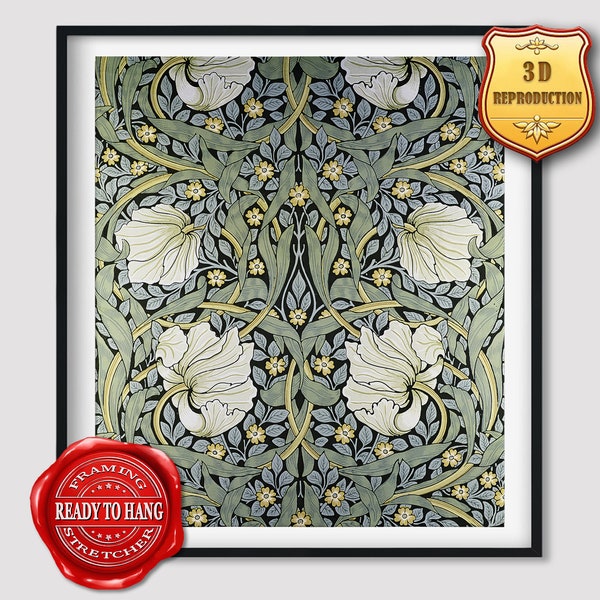 William Morris Pimpernel Giclee Print Texture Gel Reproduction Painting Large Size Canvas Paper Wall Art Poster Ready to Hang Framed Print