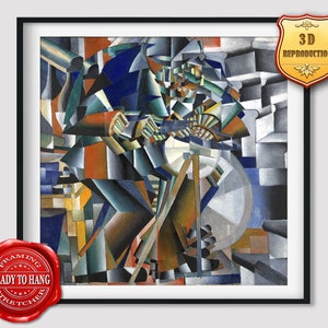 Kazimir Malevich The Knife Grinder Giclee Print Reproduction Painting Large Size Canvas Paper Wall Art Poster Ready to Hang Framed Print