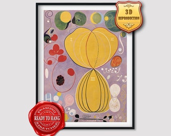 Hilma af Klint The Ten Largest No 7 Adulthood Giclee Print Reproduction Painting Large Size Canvas Paper Wall Art Poster Ready to Hang Frame