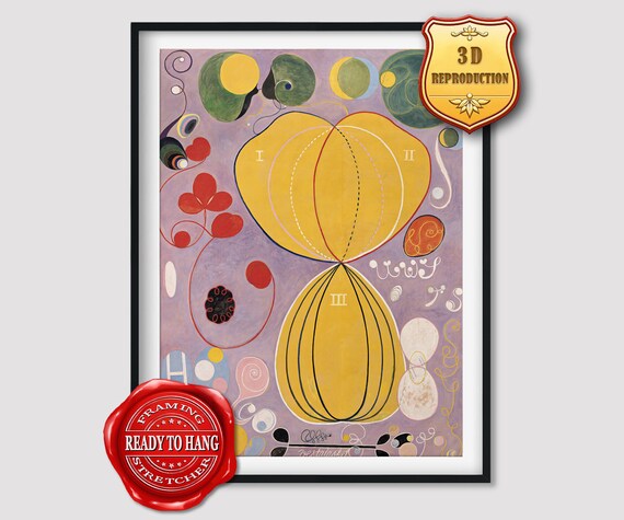 Hilma af Klint The Ten Largest No 7 Adulthood Giclee Print Reproduction Painting Large Size Canvas Paper Wall Art Poster Ready to Hang Frame