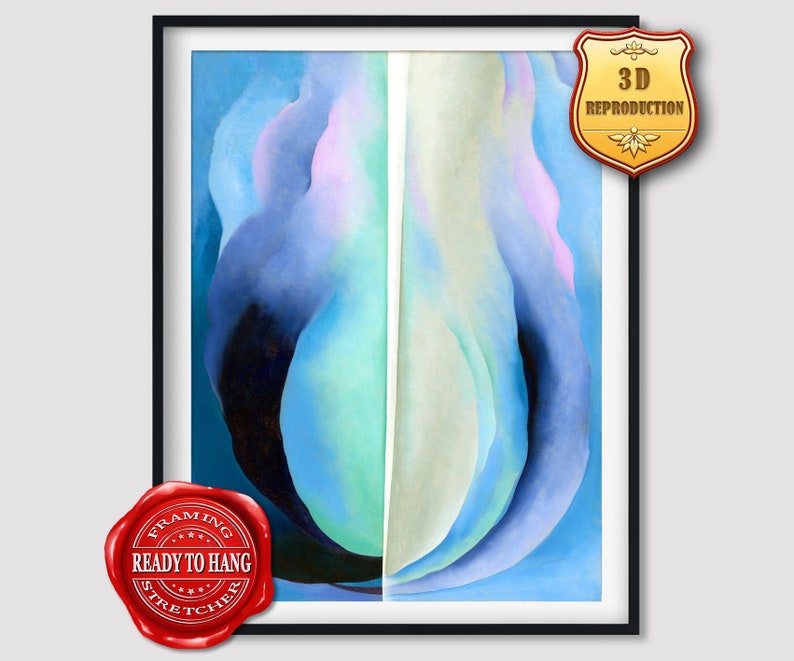 O'Keeffe Abstraction Blue Giclee Print Etsy