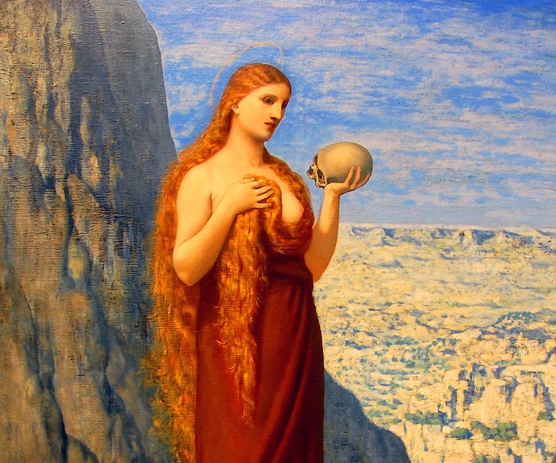 Pierre Puvis de Chavannes Saint Mary Magdalene in the Desert image 1
