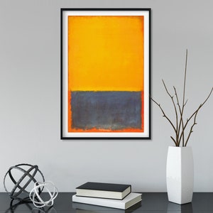 Mark Rothko Yellow Blue Orange Giclee Print Reproduction Painting Large Size Canvas Paper Wall Art Poster Ready to Hang Framed Print image 2