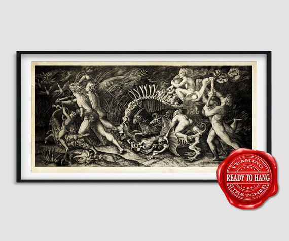 Agostino Veneziano The Witches Route Giclee Print Reproduction Painting Large Size Canvas Paper Wall Art Poster Ready to Hang Framed Print