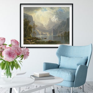 Tableau Impression Sur Toile – Dans Les Sierras Par Albert Bierstadt (Reproduction Artistique)