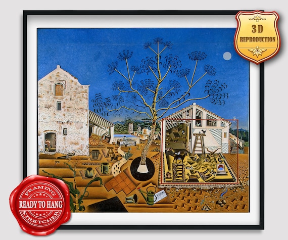Joan Miró the Farm Giclee Print Texture Gel Reproduction Painting