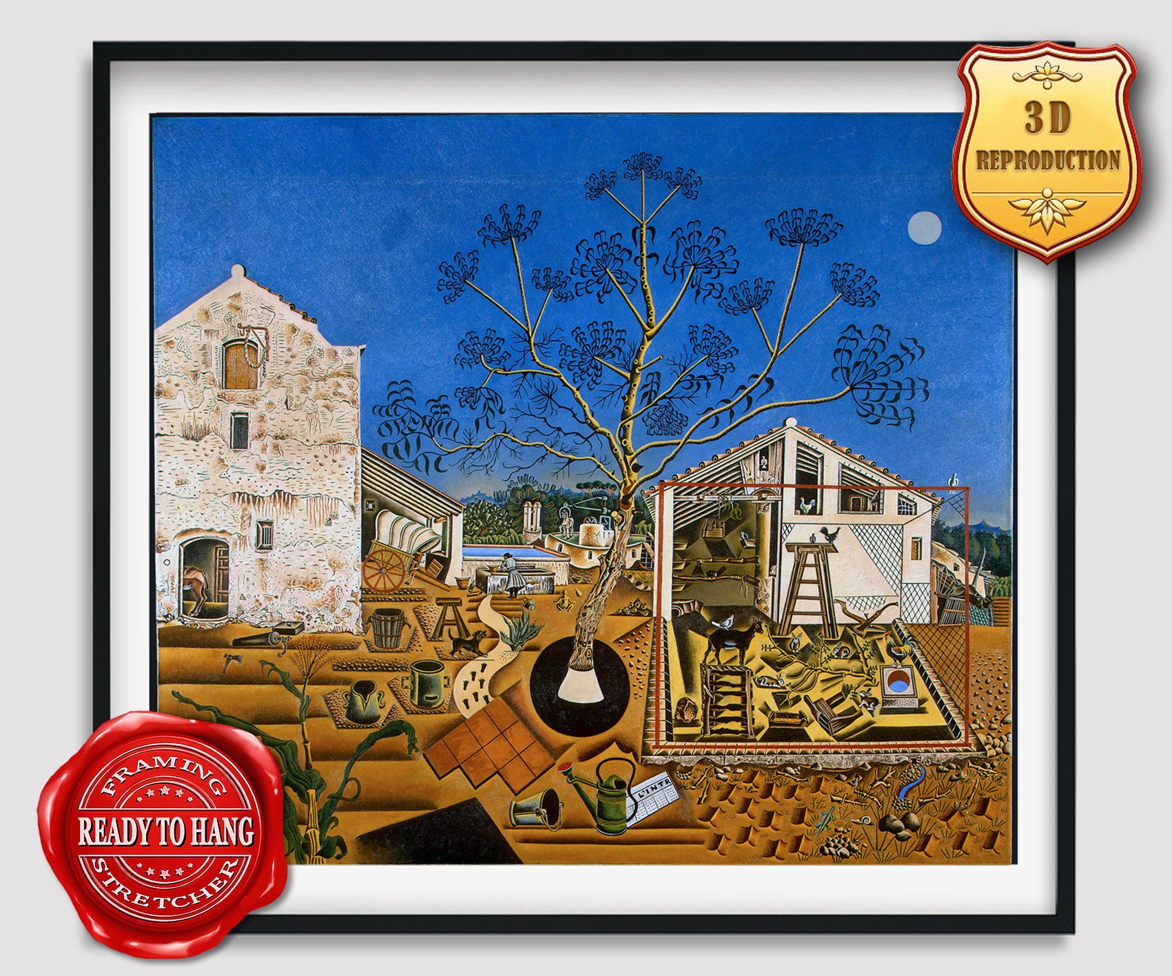Joan Miró the Farm Giclee Print Texture Gel Reproduction Painting