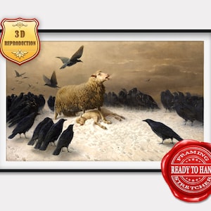 August Friedrich Schenck Anguish Giclee Print Reproduction Painting Large Size Canvas Paper Wall Art Poster Ready to Hang Framed Print