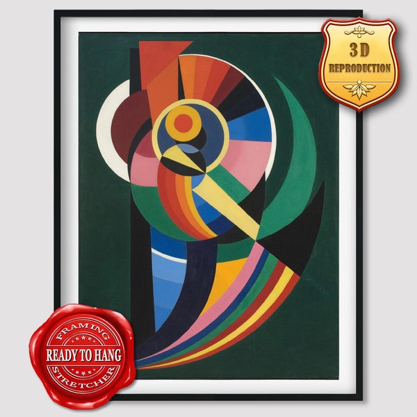 Auguste Herbin Composition Giclée Impression Texture Gel Reproduction Peinture Grande Taille Toile Papier Mur Art Affiche Prêt à accrocher Impression encadrée