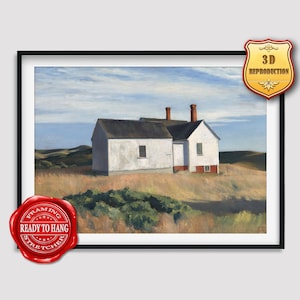 Edward Hopper Ryders House Giclee Print Texture Gel Reproduction Painting Large Size Canvas Paper Wall Art Poster Ready to Hang Framed Print