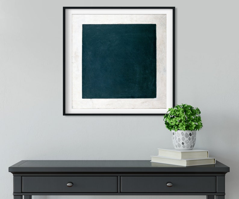Kazimir Malevich Black Square Giclee Print Texture Gel Reproduction Painting Large Size Canvas Paper Wall Art Poster Ready to Hang Frame image 2