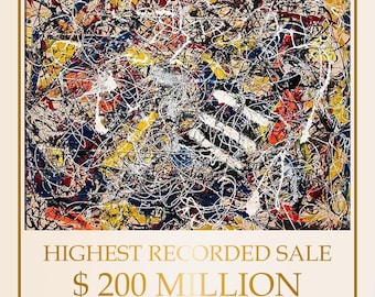 Jackson Pollock Number 17A Fine Art Print Museum Quality Reproduction Auction Record