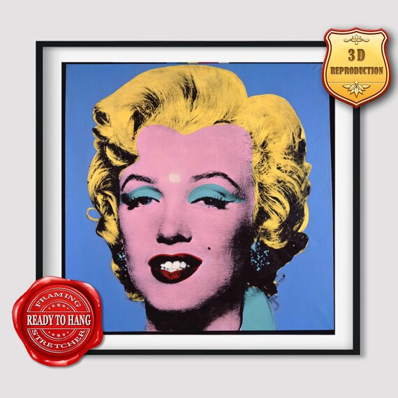 Andy Warhol Shot Marilyns Blue Giclee Print Texture Gel