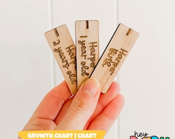 Growth Chart Markers | Height Chart | Place Setting | Age Markers | Personalised Markers for Growth Chart | Modern | Matching Set