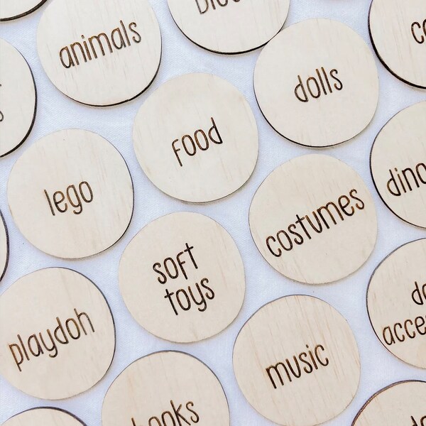 Wooden Toybox Labels Etsy