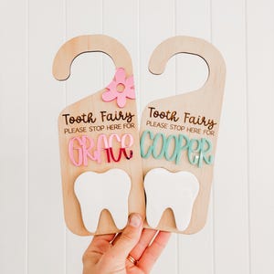 Tooth Fairy Door Hanger | Fairy | Tooth Collector | Personalised | Lost Tooth | First Tooth | Tooth Trinket Holder | Tooth Fairy | Keepsake