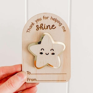 Teacher Gift STAR MAGNET | Personalised | Teacher Appreciation | Preschool | Daycare | Educator Gift | Trinket Gift