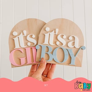 Plaque de faire-part "C'est un GARÇON/C'est une FILLE" | Révéler le genre | faire-part bébé | Plaque garçon | Plaque Fille | Grossesse | Souvenir | Surprise