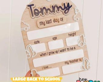 GRANDE lavagna per il ritorno a scuola in movimento / Lavagna personalizzata per il primo giorno / Cartello per il ritorno a scuola / Foto di scena per la scuola / Targa per il primo giorno / Asilo nido