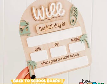 Back to School Board - SURFER | Personalised My First Day Board | Back to School Sign | Surfing Theme | Dry Erase Board | Australia