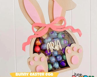 Easter Bunny Chocolate Egg Holder | Easter Drop Box | Easter eggs | Easter Keepsake | Easter Gift | Personalised Easter |Easter Bunny Basket