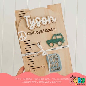 Personalised Growth Chart - 4WD ADVENTURE | Custom Made | Neutral | Kids Decor | Height Chart | Boys Room | Camping Theme | 4WD Theme